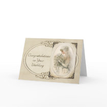 Vintage Bride Wedding Congratulations Cards