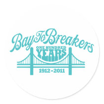Vintage Bridge - Teal Round Stickers