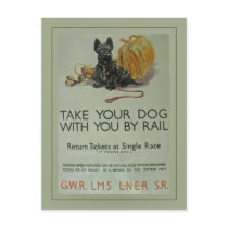 Vintage British Rail Scottie Postcard