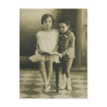 Vintage Brother and Sister Post Card