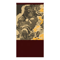 Vintage Brown Bear Photocard Personalized Photo Card
