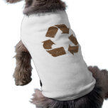Vintage Brown Recycle Sign Doggie Tee Shirt