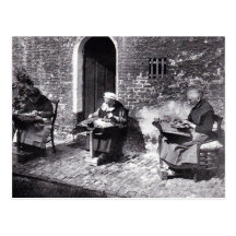 Vintage Bruges Belgium lace makers (old ladies) Post Cards