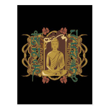 Vintage Buddha Mantra Post Cards