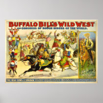 VINTAGE Buffalo Bill POSTER (repro)