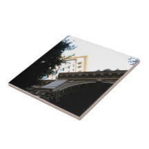 Vintage Buildings Ceramic Tile