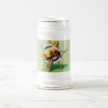 Vintage Bullseye Beer Stein Coffee Mugs
