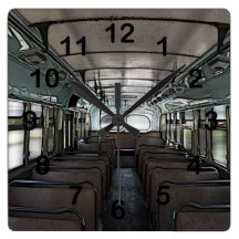 vintage bus clock