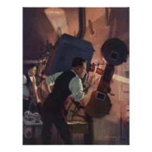 Vintage Business, Projectionist in a Movie Theatre Custom Announcements