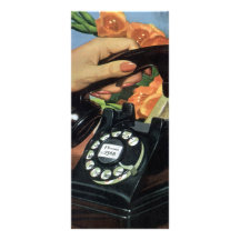 Vintage Business, Rotary Dial Phone and Hand Rack Card Design