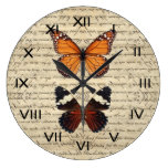 Vintage butterflies collection wallclocks