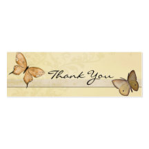 Vintage Butterflies Thank You Note Business Card