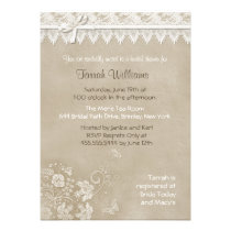 Vintage Butterfly Lace - Bridal Shower invitations