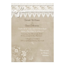 Vintage Butterfly Lace Wedding Invitation invitations