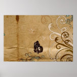 Vintage butterfly Poster