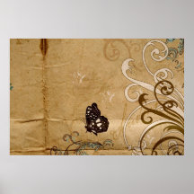 Vintage butterfly Poster