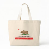 Vintage California Flag Canvas Bags