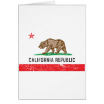 Vintage California Flag Card