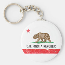 Vintage California Flag Keychain
