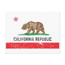 Vintage California Flag Post Card