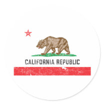 Vintage California Flag Stickers