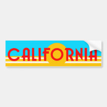 VIntage California Logo Bumper Sticker