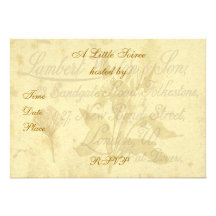 Vintage Calling Card Invitation