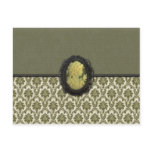 Vintage Cameo and Fabric Card Post Card