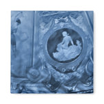 Vintage Cameo Blue Refrigerator Magnet