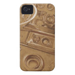 Vintage Cameras - Sepia tone pencil drawing Iphone 4 Case