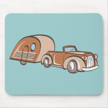 Vintage Camper and Auto Mousepad