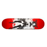 Vintage Can Can Dancer Red & Black Custom Skateboard