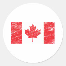 Vintage Canada Round Sticker