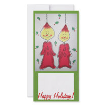 Vintage Candle Couple Customized Photo Card