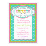 Vintage Candy Parlour Birthday Invitations