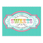 Vintage Candy Parlour Postcard