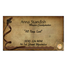 Vintage Candy Ribbons Business Cards