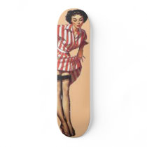 Vintage Candy Striper Pin Up Girl Skateboard Deck