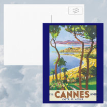 Vintage Cannes Travel Poster