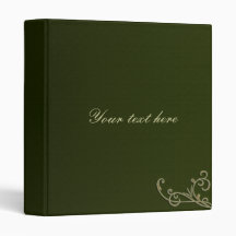 Vintage Canvas Gold Scroll Binder