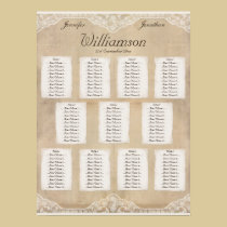 Vintage Canvas, Paper & Lace Look Seating Chart 2 posters