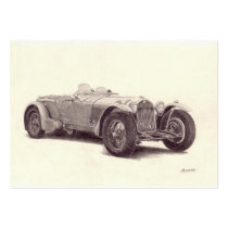 Vintage Car: Alpha Romeo 8C Business Card Template