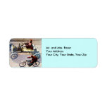 Vintage Car VS. Bike Custom Return Address Labels