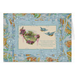Vintage Card Bluebirds Best Wishes