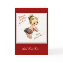 Vintage Card Little Girl Belated Birthday Greeting