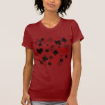 Vintage Card Suit Collage - Red & Black Shirt