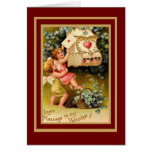Vintage Card Valentine Cupid