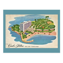 Vintage Caribe Hilton San Juan Puerto Rico Postcards