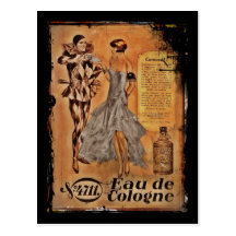 Vintage Carnival French Cologne Post Cards