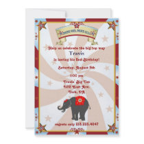 vintage carnival or circus birthday invitation